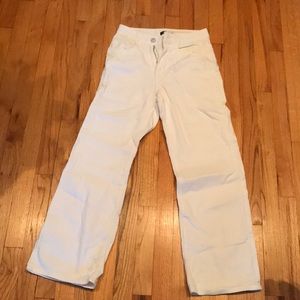 White flare jeans
